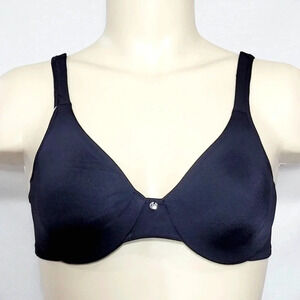SMALL Warner's 1568 Suddenly Simple Side Support & Lift Underwire Bra Black  New